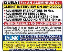 Aluminum And Glass Jobs In Dubai