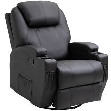 homcom recliner sofa chair pu leather