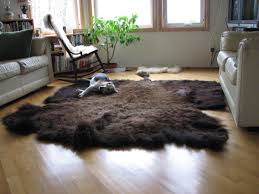 real bison hide rug 48 sqft