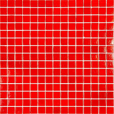 Cayenne Pepper Red Squares Glass Pool