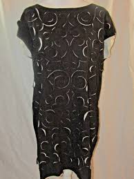 Catherine Malandrino For Design Nation Black Ivory Laser Cut Dress Size L Nwt