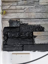 Stone Veneer Fireplace With Paint