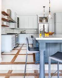 kitchen flooring ideas combining wood