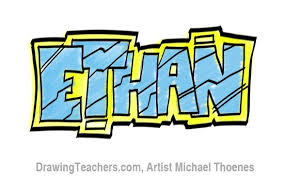 drawing graffiti letters ethan