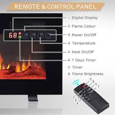 Edendirect 60 In Freestanding And Wall Mounted Electric Fireplace In Black With Multi Color Flame Black 60in