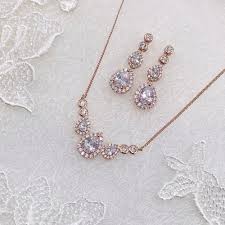 co sorbonne rose gold bridal jewellery set