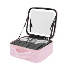 women makeup train case travel portable