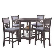 Claudia counter height marble table set. Gina 5 Piece Round Counter Height Dining Room Set Weekends Only Furniture