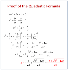 Proof Of Quadratic Formula Examples