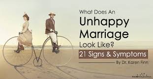 what does an unhappy marriage look like