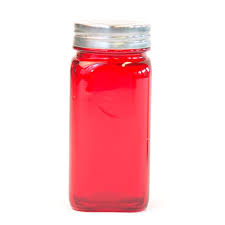 colorful spice jar ruby red glass