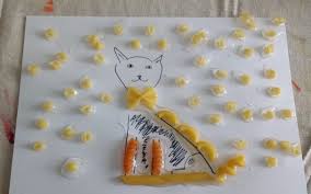 kids to create beautiful pasta art