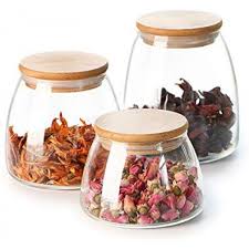mii home 3 piece large glass canisters