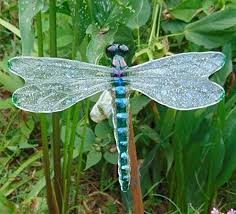 Handmade Green Dragonfly Fused Glass