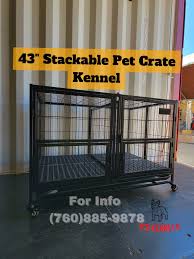 heavy duty stackable dog crate kennel