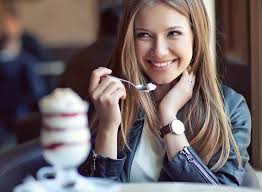 Image result for woman eating in restaurant