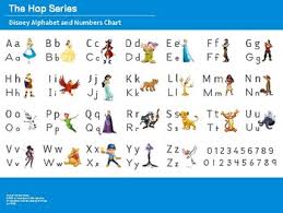 The Hop Series Disney Alphabet And Numbers Chart Zaner Bloser