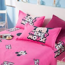 100 cotton pink mickey mouse bedding