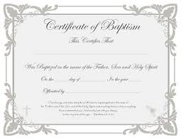 Free Baptism Certificate Template Word Free Baptism Certificate