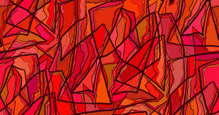 Vector Red Stained Glass Pattern With