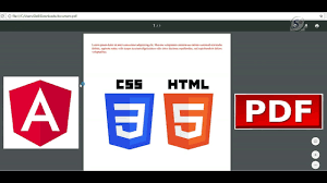 html with css to pdf in angular you