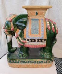 A Ceramic Elephant Plant Stand Or Stool
