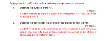 Employment act, 1955 is the most important piece of legislation for malaysian employees. Solved Employment Act 1955 Is The Main Act Relating To Em Chegg Com