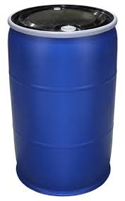 55 Gallon Open Head Un Rated Poly Drum With Ring Lock Lid By
