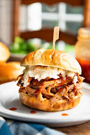 beer pulled pork with maple bbq sauce