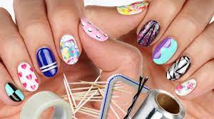nail art designs using household items