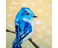 Original Painting Bird Wall Art