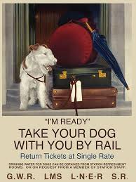 Take Your Dog By Rail Railway Poster