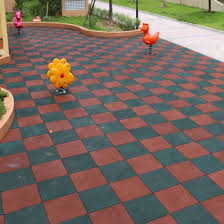 outdoor recycle rubber tile anti