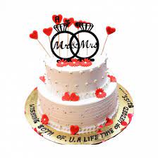 2 Tier Wedding Anniversary Cake | bakehoney.com gambar png