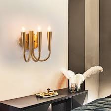 Gold 3 Light Candle Style Wall Sconce