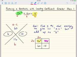 Factoring A Quadratic With Leading