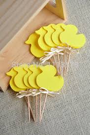 Yellow party supplies, decor, games, favors, cake and yellow baby shower candy buffet. Cheap Gender Neutral Baby Shower Decorations Yellow Duck Cupcake Picks Birthday Cupcake Topper Wedding Party Cake Topper Cupcake Toppers Cupcake Pickscupcake Cupcake Aliexpress