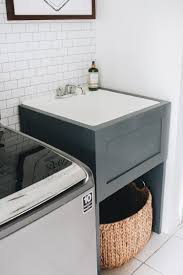 utility sink faux cabinet tutorial