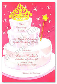 Vanilla Cake Birthday Princess Invitation Myexpression 11488