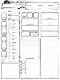 d d character sheets getting to know