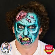halloween zombie face paint tutorial