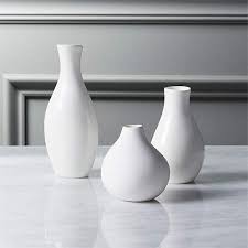 White Porcelain Bud Vase Set