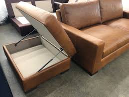 braxton leather sofa with storage