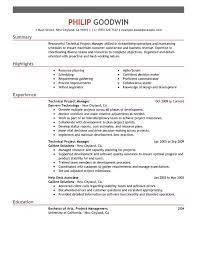 Master's degree, or equivalent work experience. Technical Project Manager Resume Examples Myperfectresume