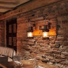 Farmhouse Rustic Wood Wall Sconce Lamp