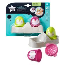 Three baby dolls woke up in the bedroom in their pink beds for dolls. Splashtime Bubble Blowers Baby Bath Toys Tommee Tippee