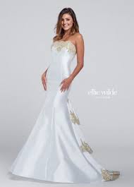 Size 4 White Gold Ellie Wilde For Mon Cheri Ew117157 Prom