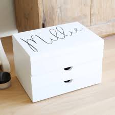 personalised jewellery box with drawers