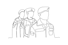 single one line drawing army air force