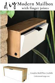 diy modern mailbox with finger joints
